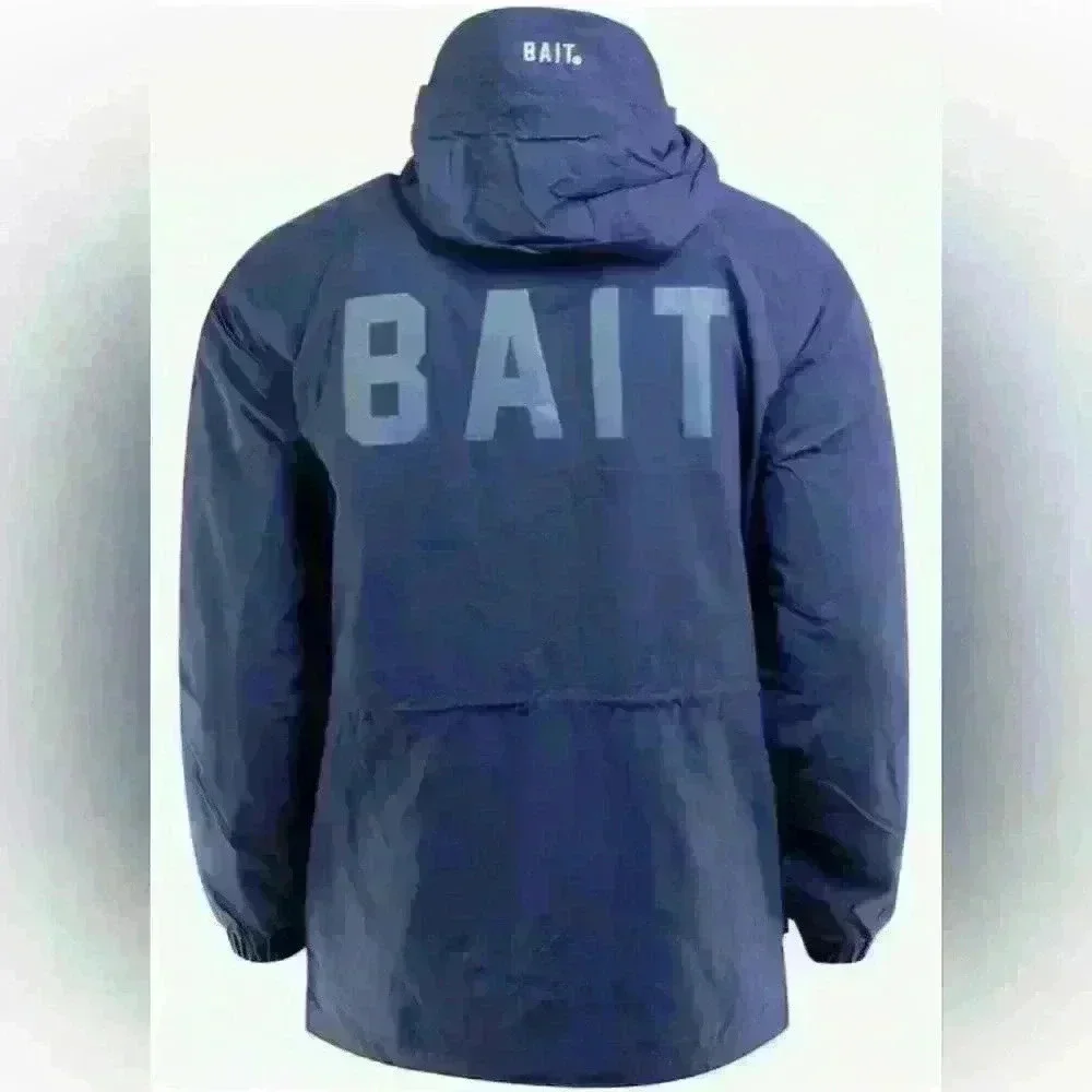 Bait Mountain Parka Windbreaker Jacket Blue Hooded Bill Gorpcore Streetwear Men